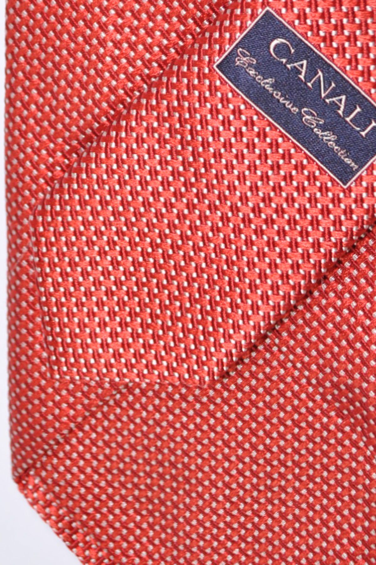 Canali Tie Silver Gray Geometric