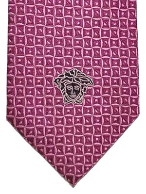 Versace Tie Geometric Stripes Design